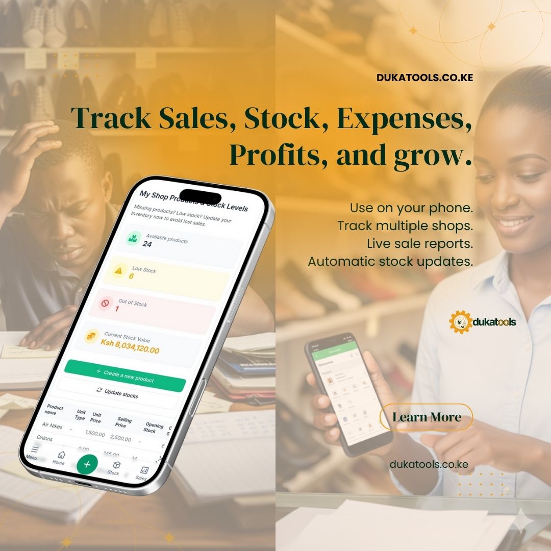 Dukatools POS interface on mobile phone